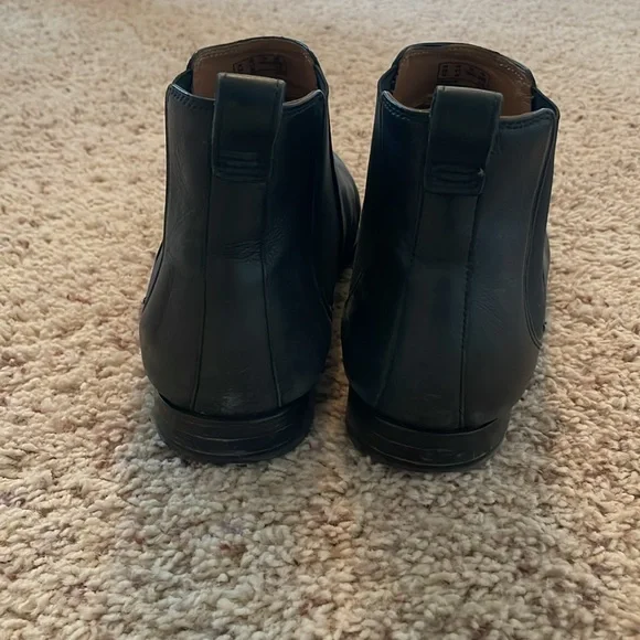 Black Leather Clarks Boots - Picture 2 of 6